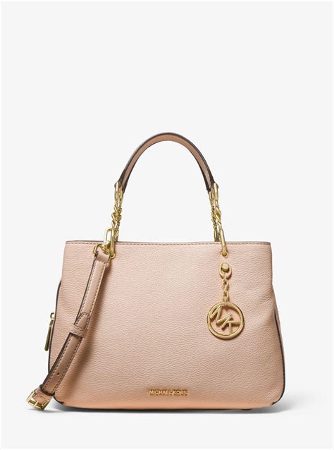 michael kors lillie medium|Lillie Medium Pebbled Leather Satchel .